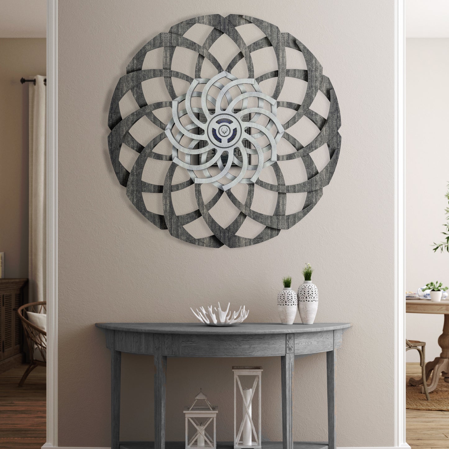 Rustic Spin Kinetic Sculpture